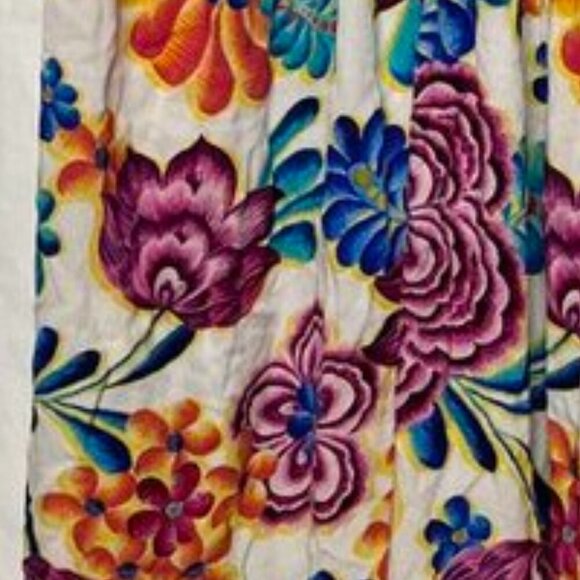 La Blanca Paradiso Halter Midi Cover-Up Sundress M Floral Pockets - Picture 11 of 16